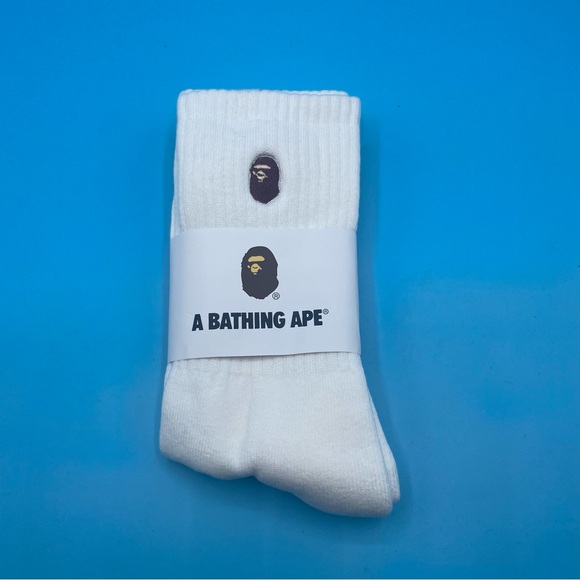 A Bathing Ape White Casual Socks - Picture 1 of 4